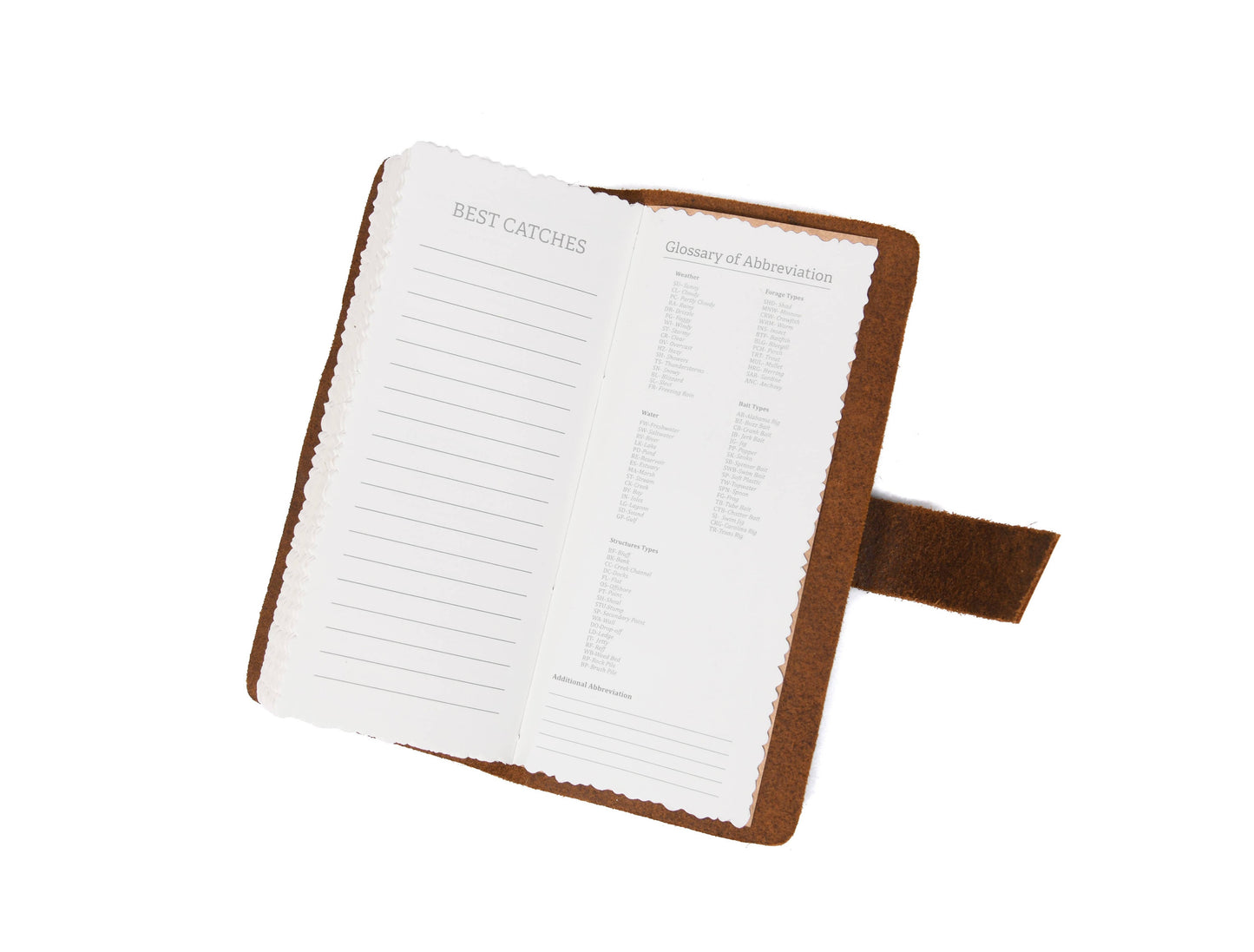 Genuine Leather Fishing Logbook | Made in Canada