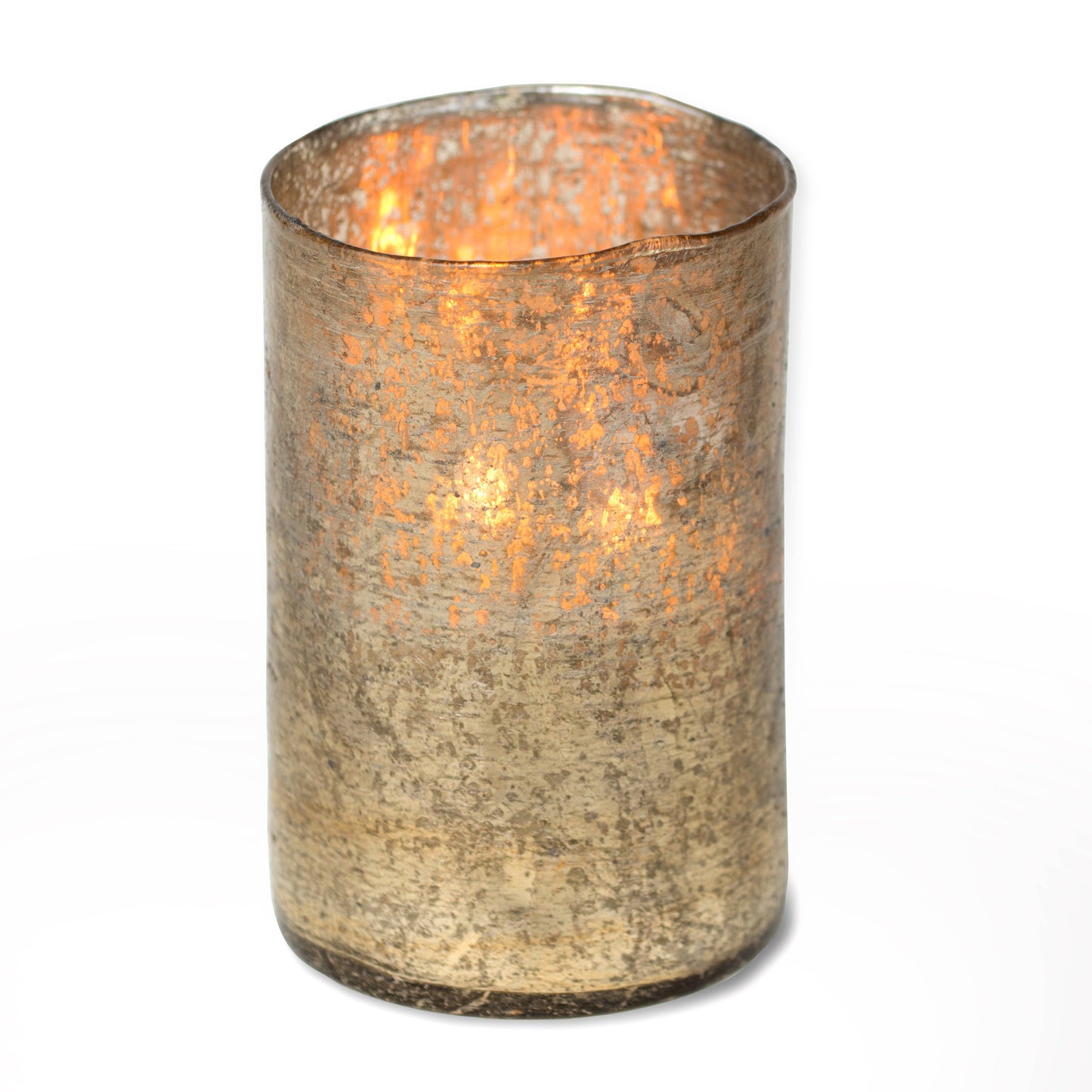Himalayan Handmade Candles Artisan Blown Glass Hurricane: Clear / Tobacco Bark / 32 oz