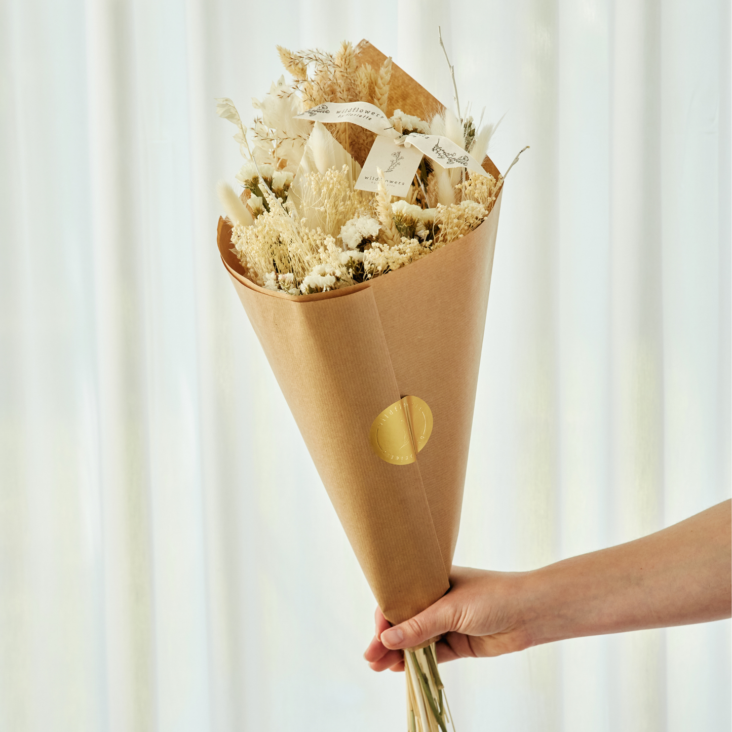 Dried Flowers - Field bouquet Exclusive - White : Large