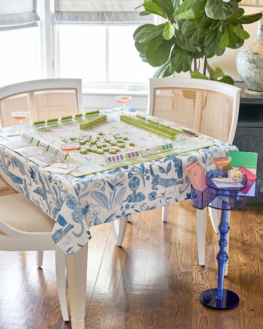 Mahjong Tablecloth Amazon Blue
