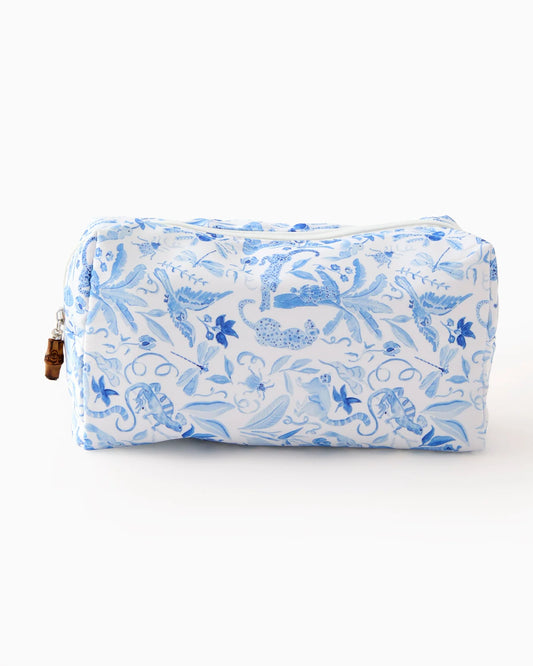 Mahjong Tile Storage Bag-Amazon Blue