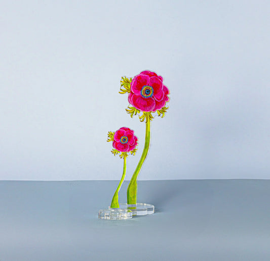 Acrylic Magenta Anemone