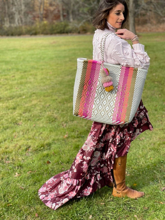 Tote Large Pink Sunset Citron