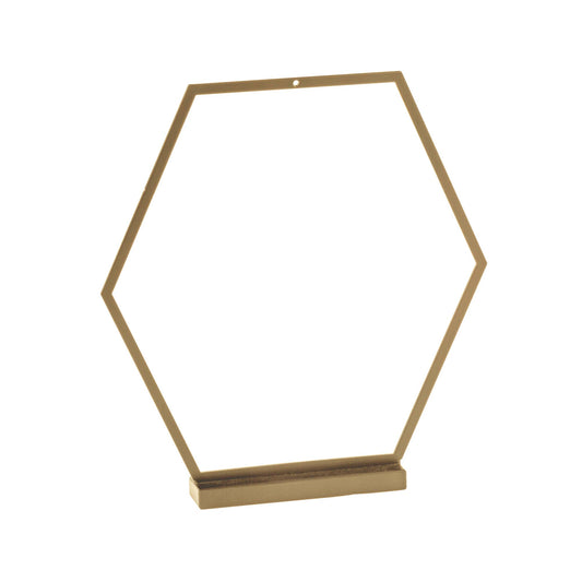 Hexagon Ornament Stands: Gold / Tall