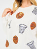Sequin Basketball Sarah Sweatshirt