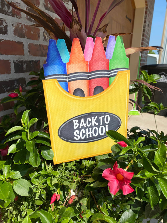 Back to School Crayon Yard Stake