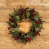 CEDAR & MAGNOLIA LEAF W/ RED BERRY WREATH
