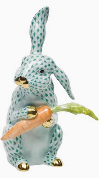 Bunny with Carrot Large Green