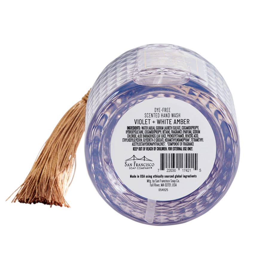 Violet & White Amber Botanical Tassel Hand Soap