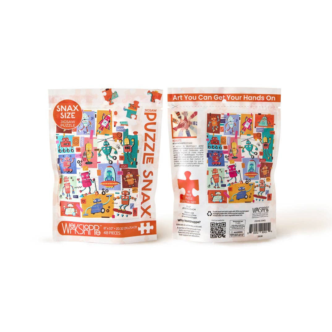 Puzzle Snap Robots 48 Piece