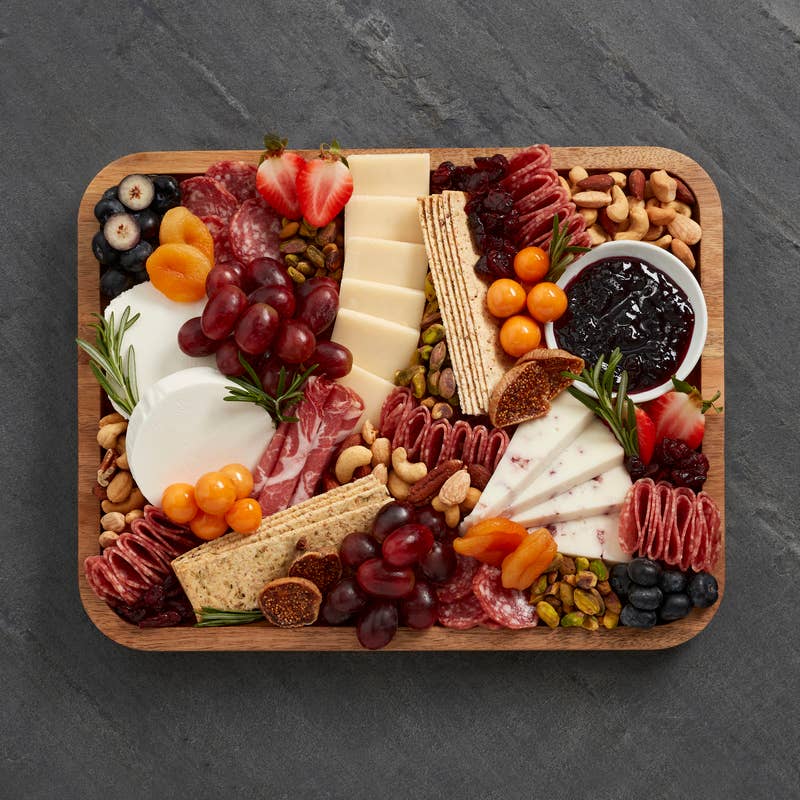 Acacia Cutting Board with White Handles