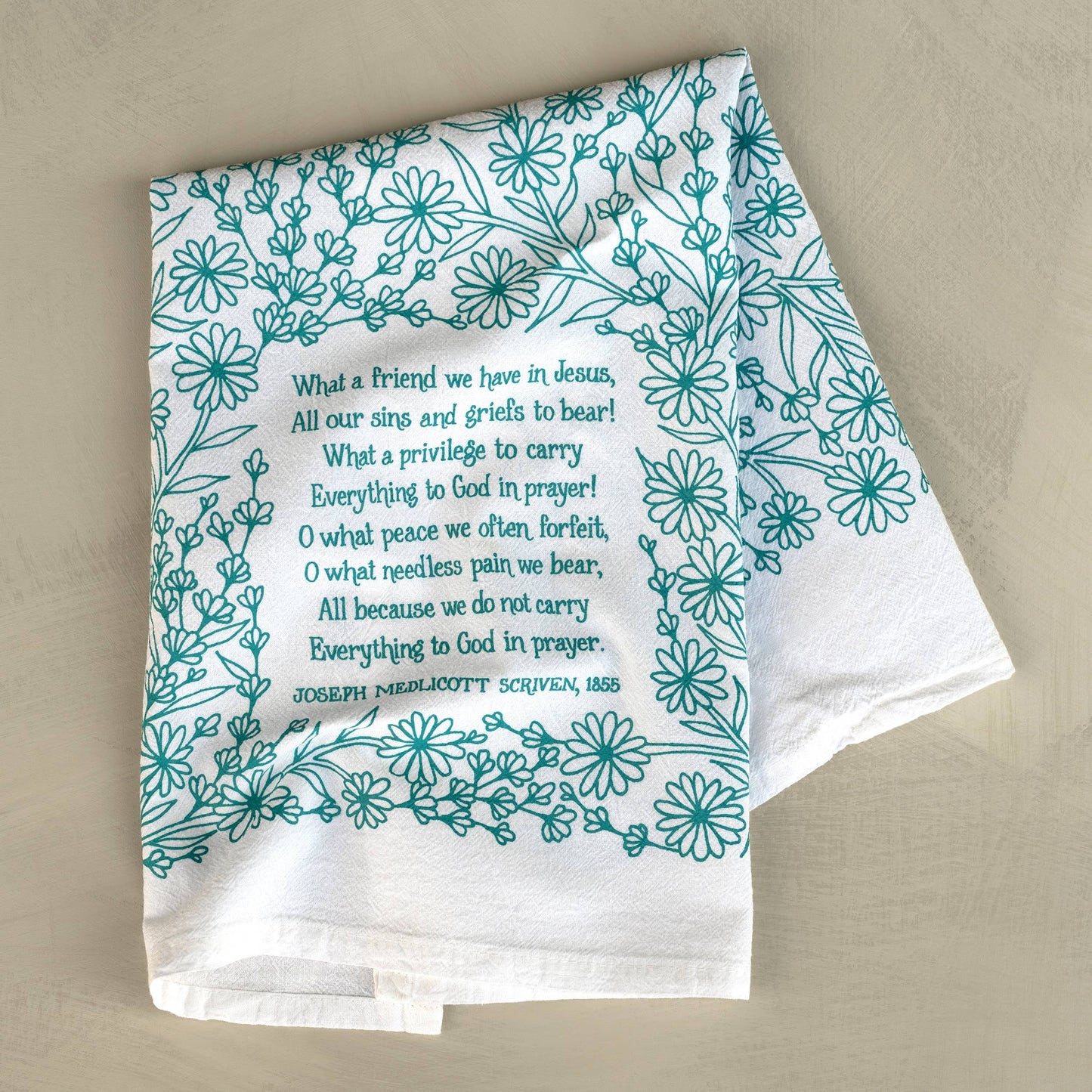What A Friend Hymn Tea Towel