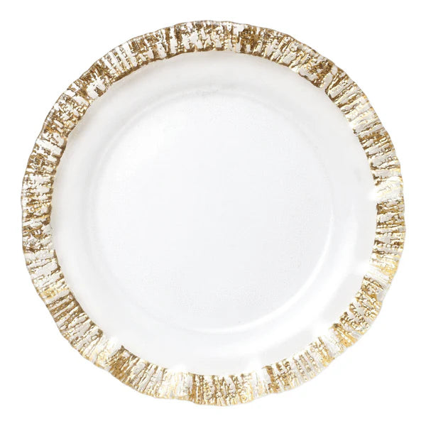 Charger Rufolo Glass Ruffle Gold