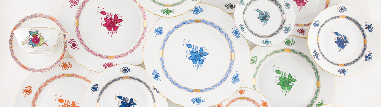 Tea Cup Blue Chinese Bouquet 8 oz