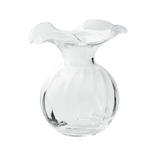 Hibiscus Glass Clear Bud Vase