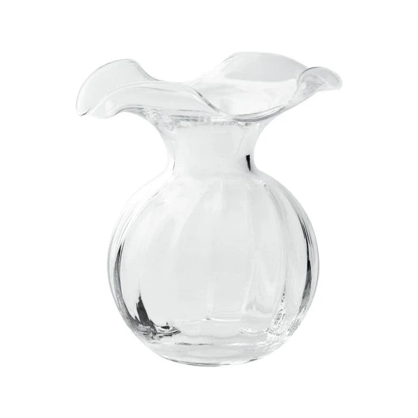 Hibiscus Glass Clear Bud Vase