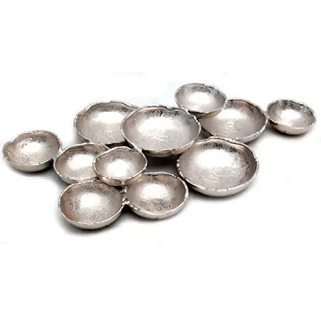 Silver Textured Aluminum Platter