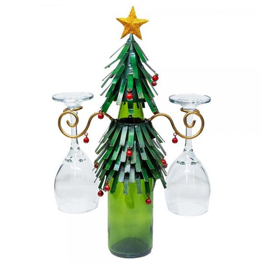 Christmas Tree Wine Topper and Glass Holder
