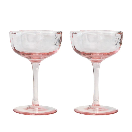 Set/2 Puro Cocktail Coupe Blush-Juliska