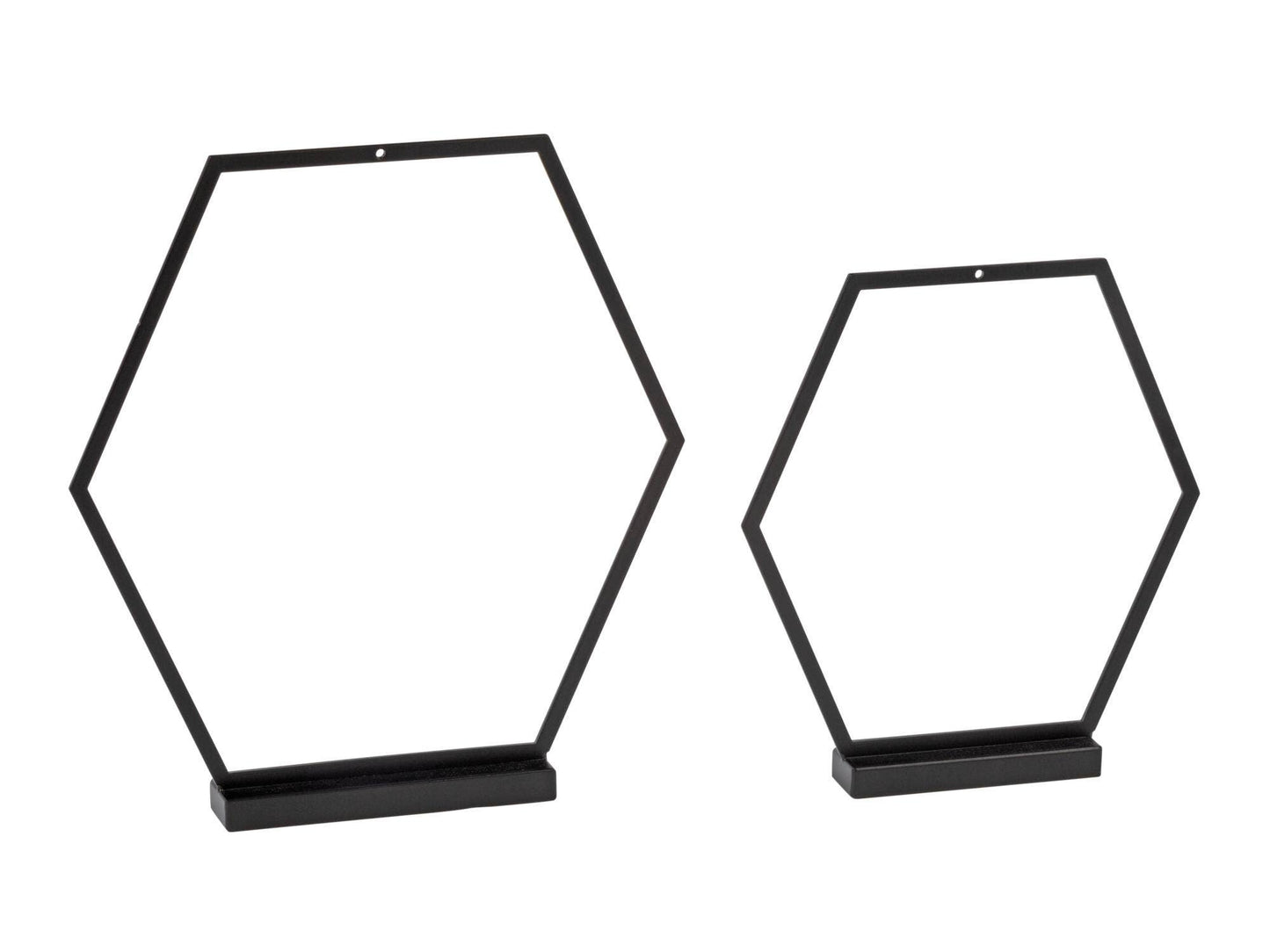 Hexagon Ornament Stands: Gold / Tall