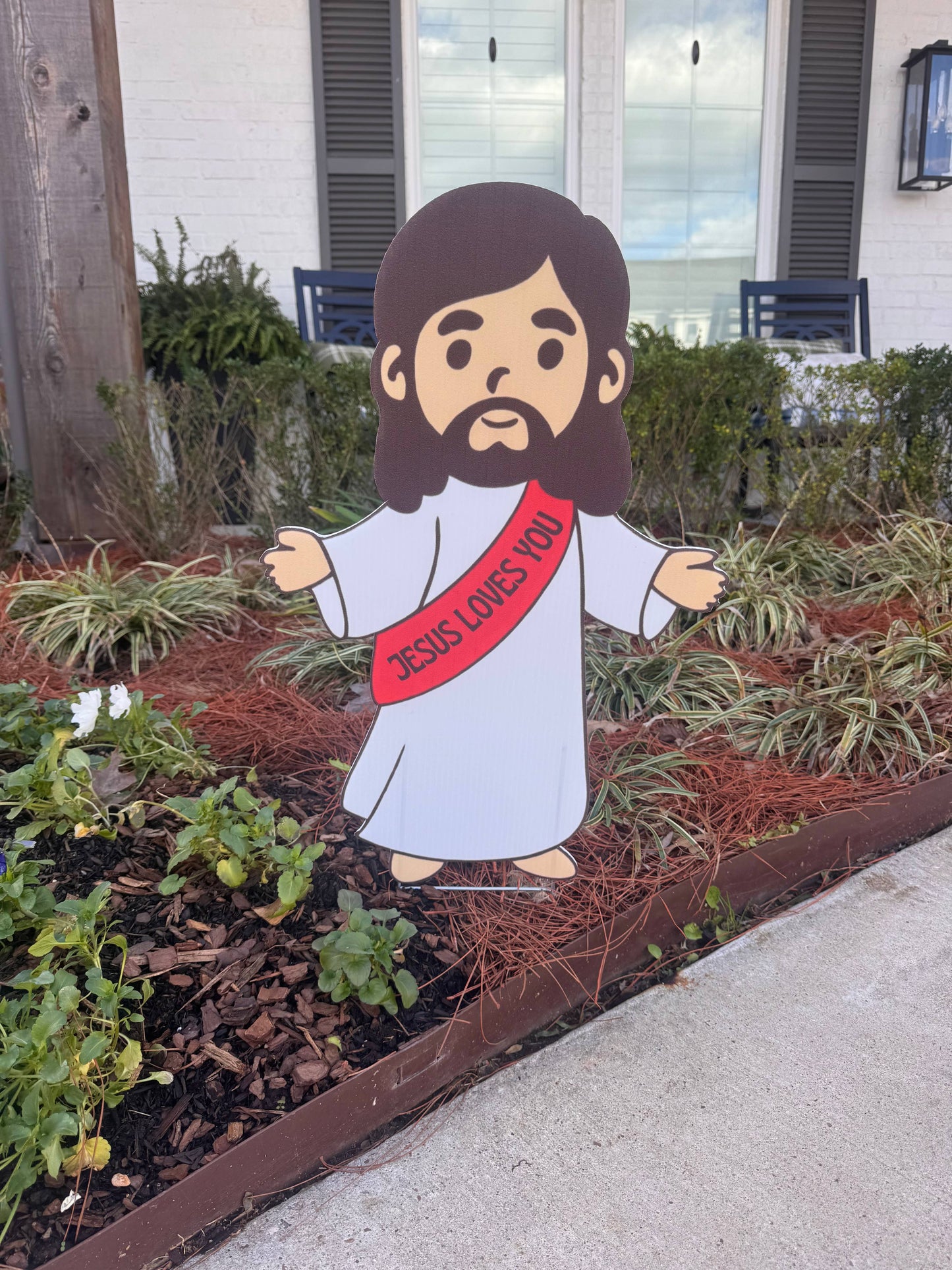 Jesus Loves You Yard Stake