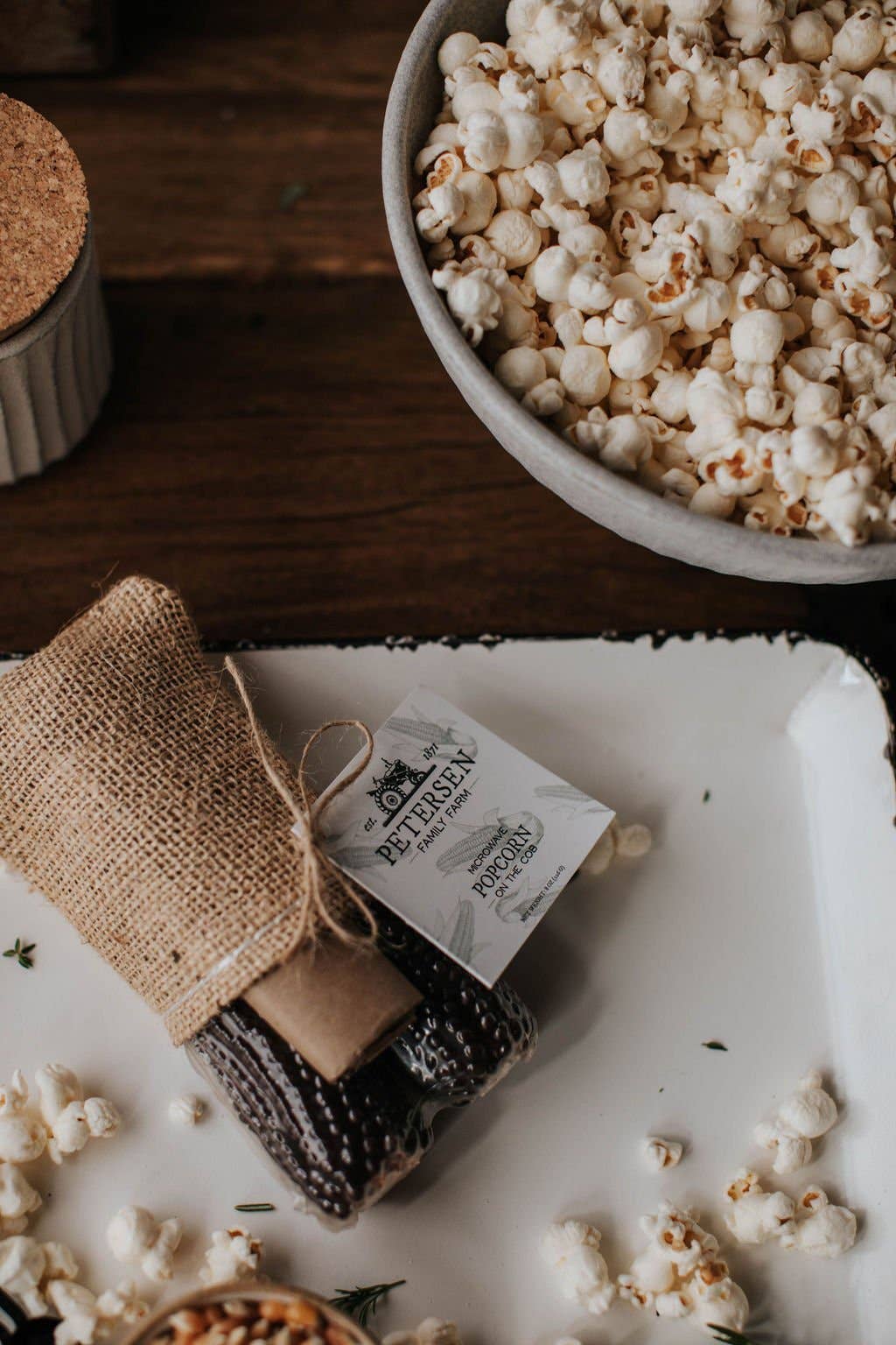 Microwave Popcorn on the Cob - Hand-Harvested & Burlap