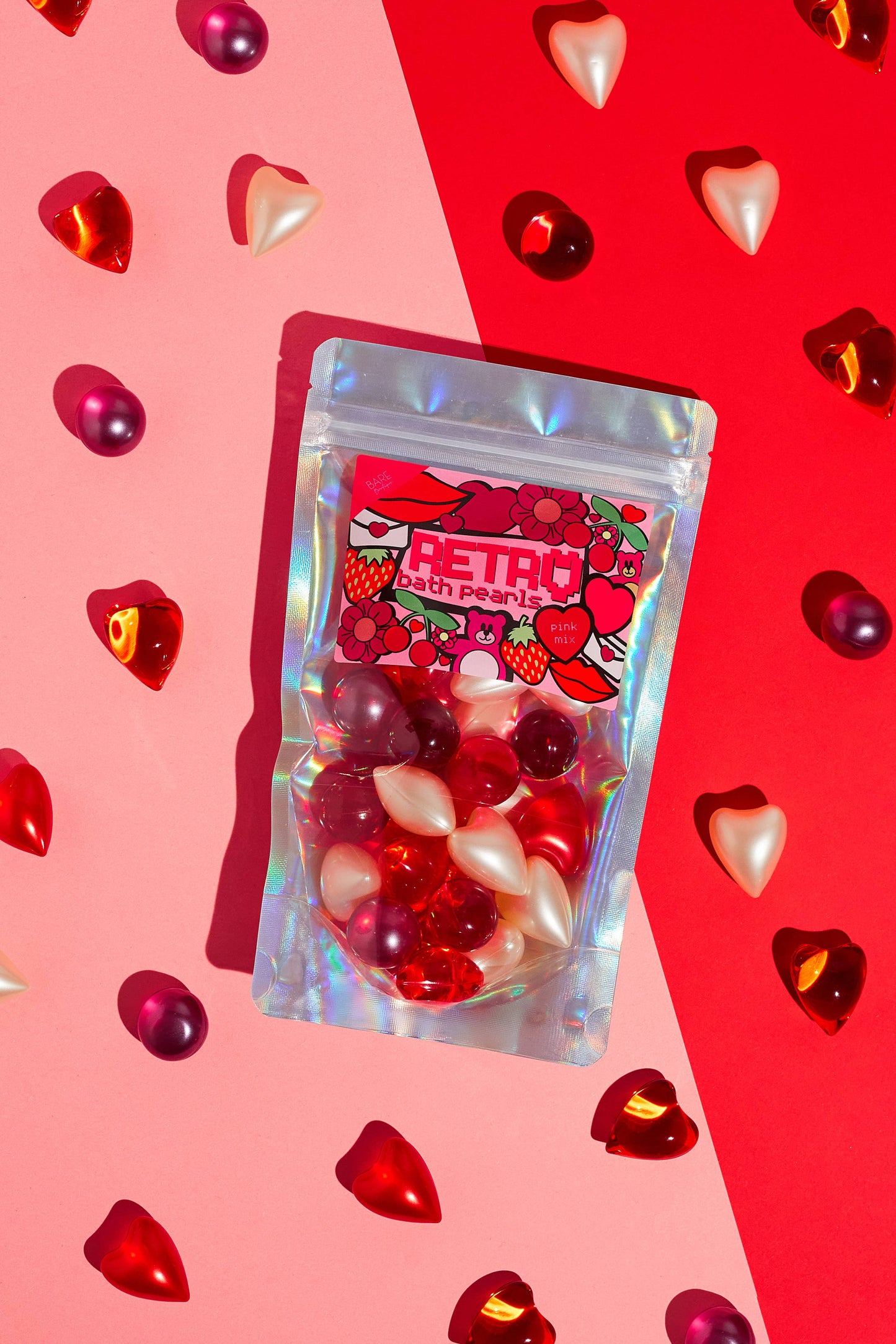 Retro 90's Pink Mix Bath Pearls