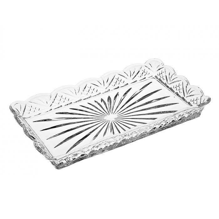 Tray Scalloped Crystal