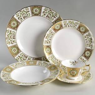 Tea Saucer Derby Panel Green