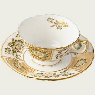 Tea Saucer Derby Panel Green