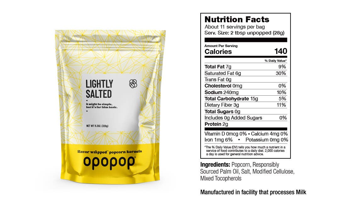 Lightly Salted Big Bags Popcorn Kernels Opopop