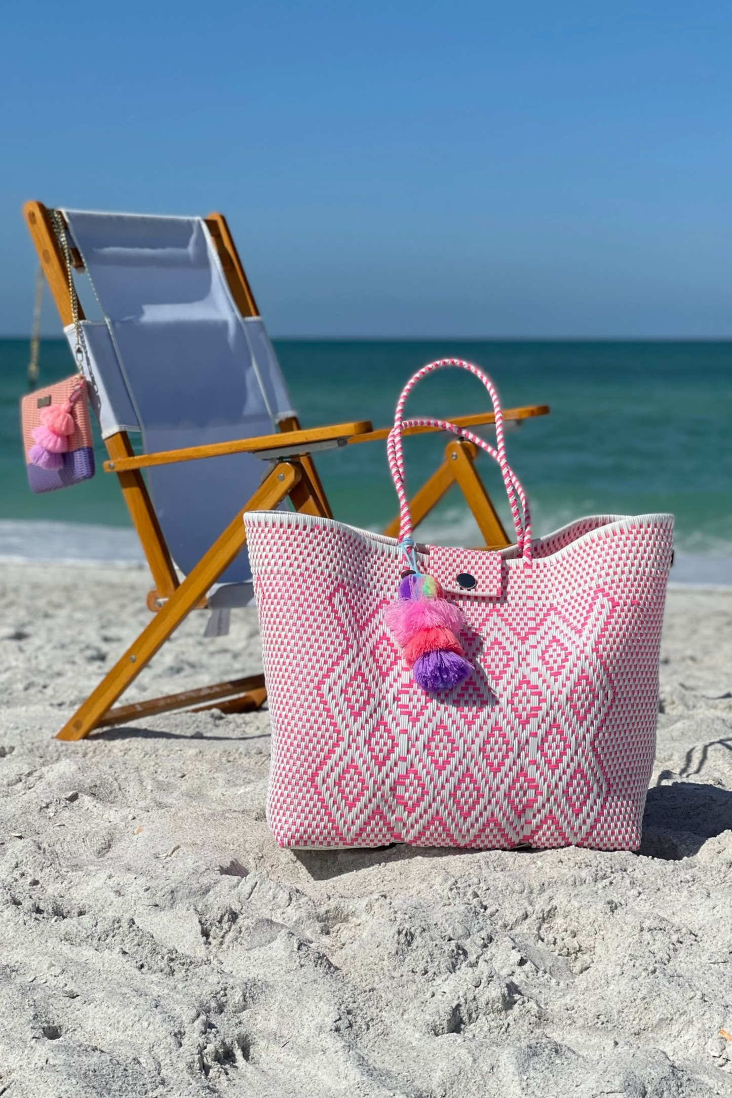 Tote LargeNeon Pink Cocoles Citron