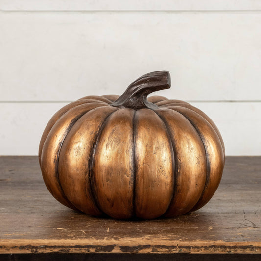 9" GOLD PUMPKIN