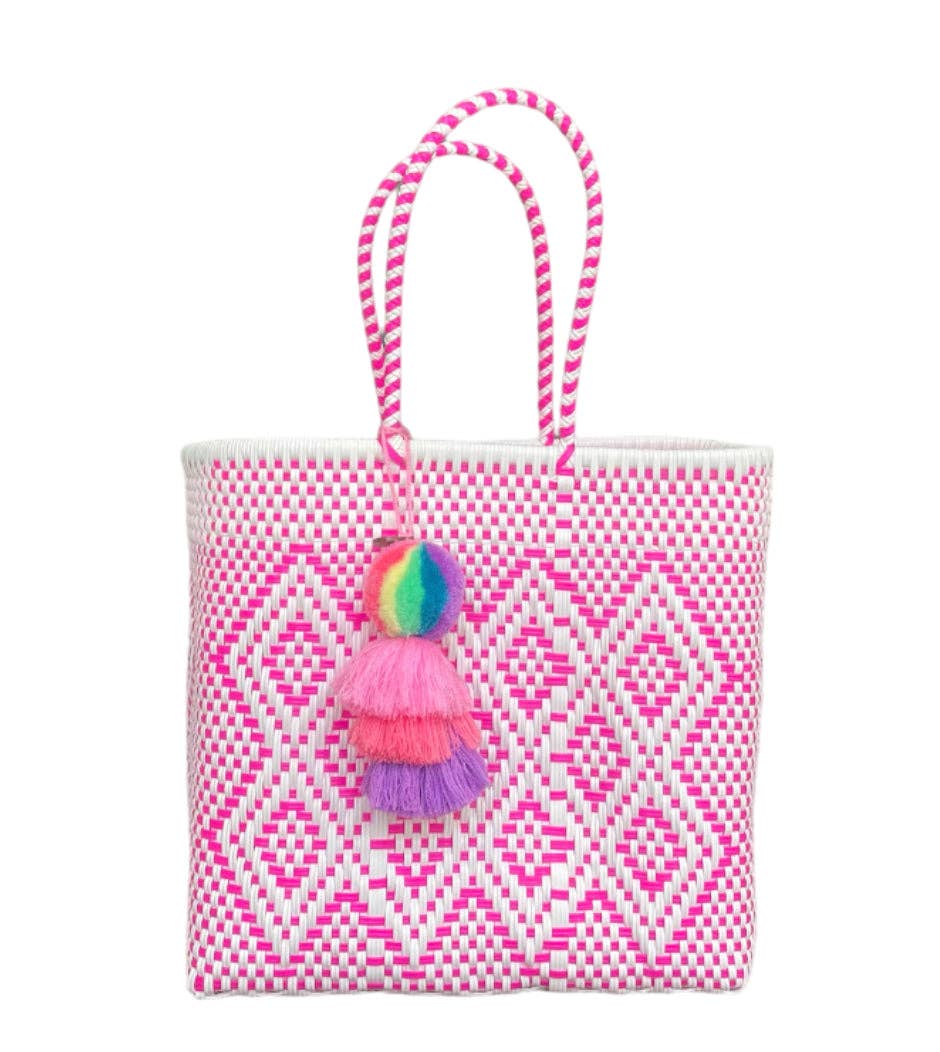 Tote LargeNeon Pink Cocoles Citron