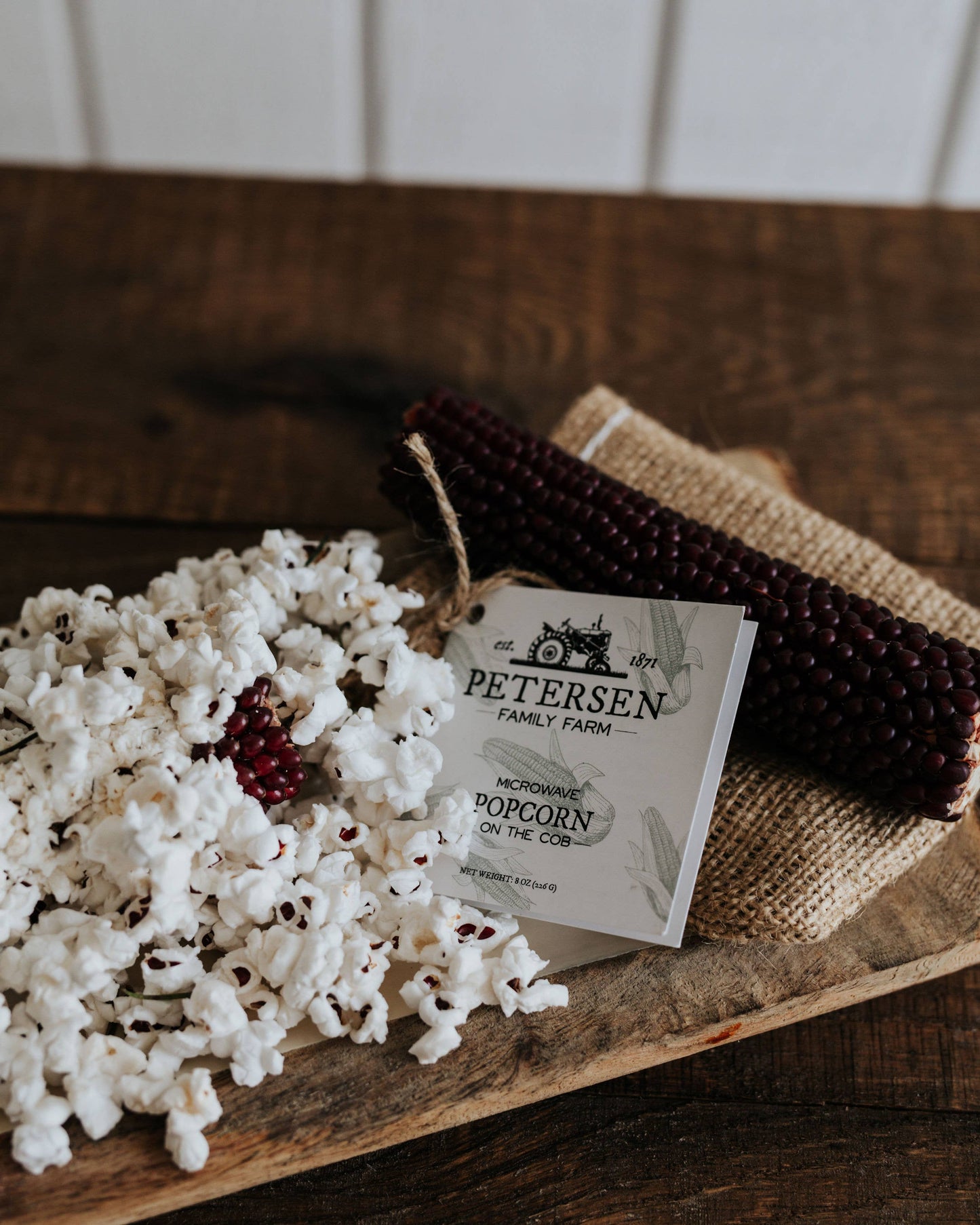 Microwave Popcorn on the Cob - Hand-Harvested & Burlap