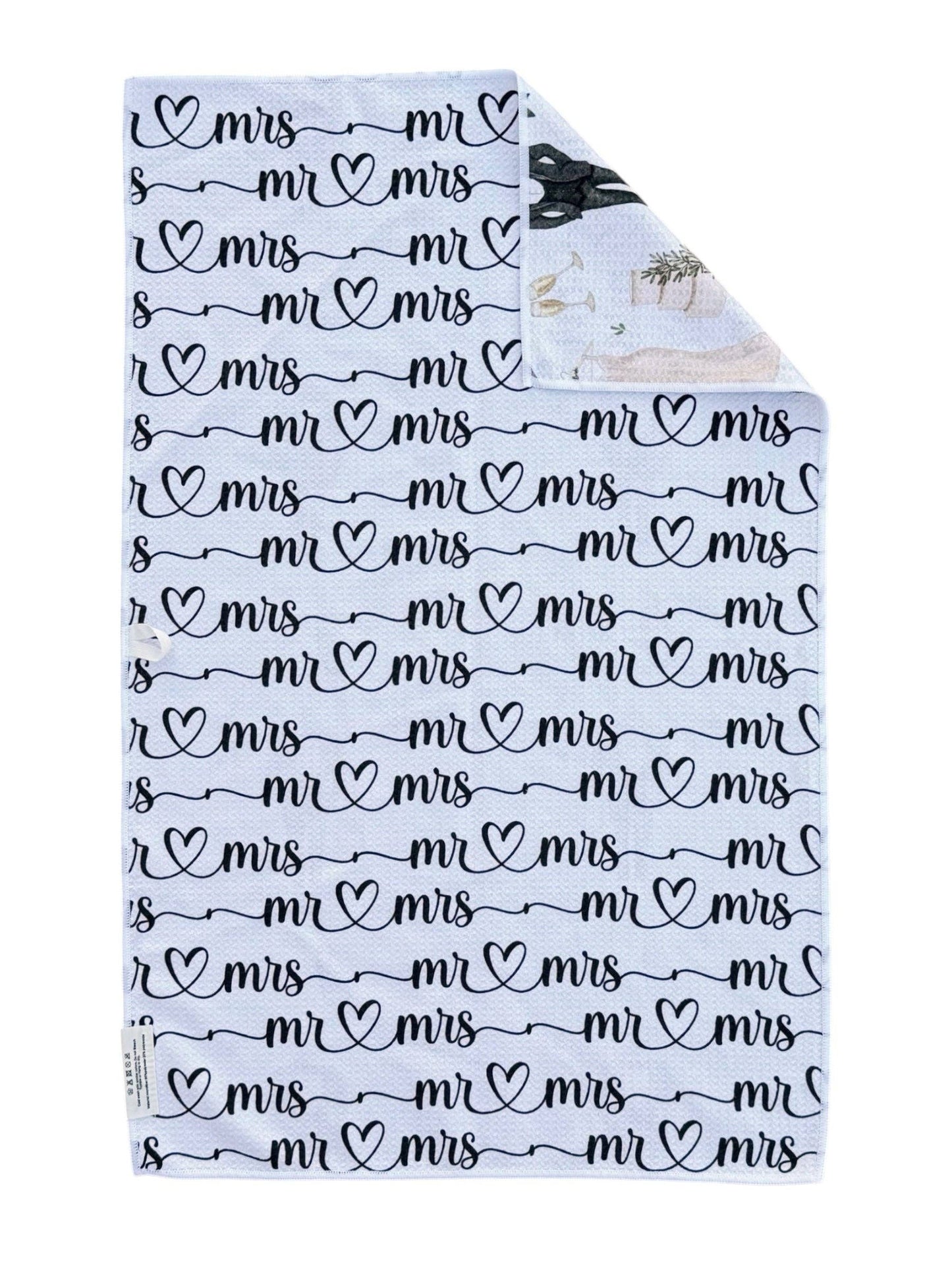 Mr and Mrs: Reversible Hand Towel