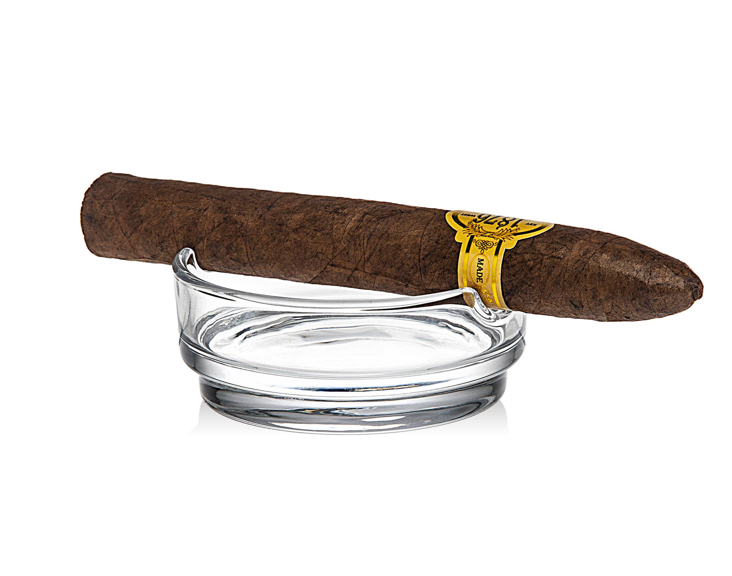 Double Old Fashion Glass with Cigar Holder