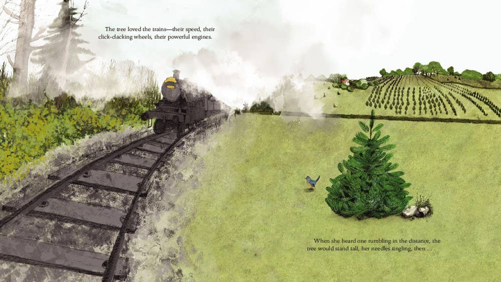 The Christmas Tree Who Loved Trains Book