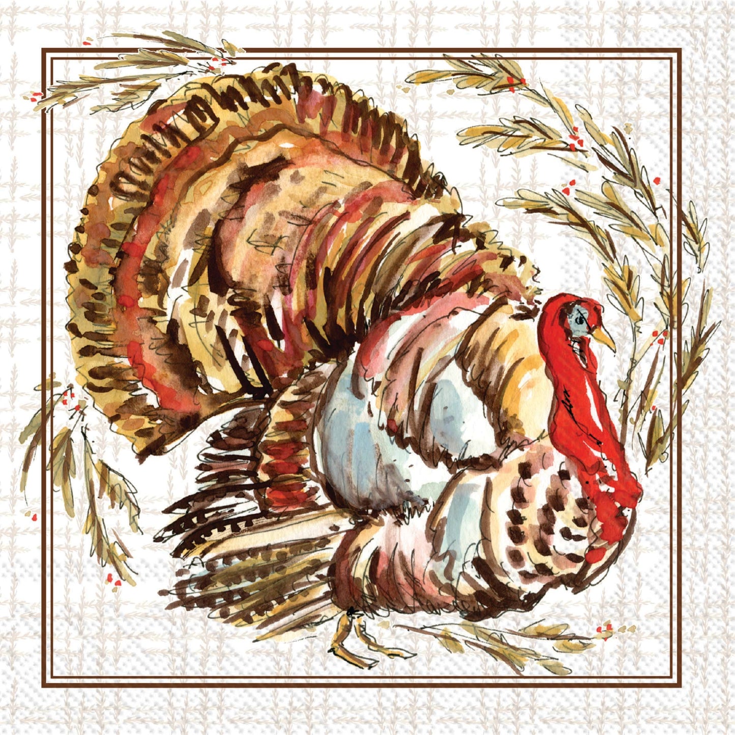 Turkey Cocktail Napkins-Rosanne Beck