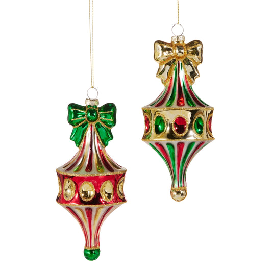 Red/Green Fairground Finial Ornament