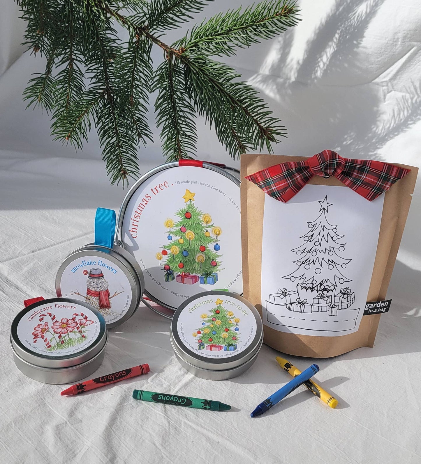 Kids Christmas Tree in a Pail