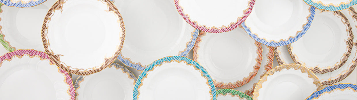 Dinner Plate Light Blue Fish Scale
