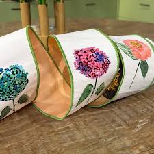 Floral Signature Print Ribbon w/Fused Back-John Mark Enterprises
