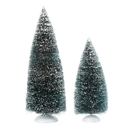 Christmas Village Frosted Topiaries