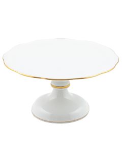 Cake Plate Golden Edge Footed
