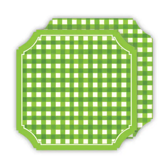 Ticket Gingham Coasters