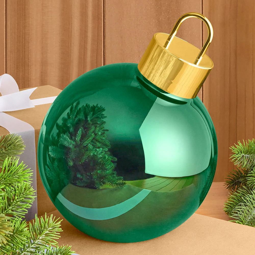 Green Glass Ornament LED-6"