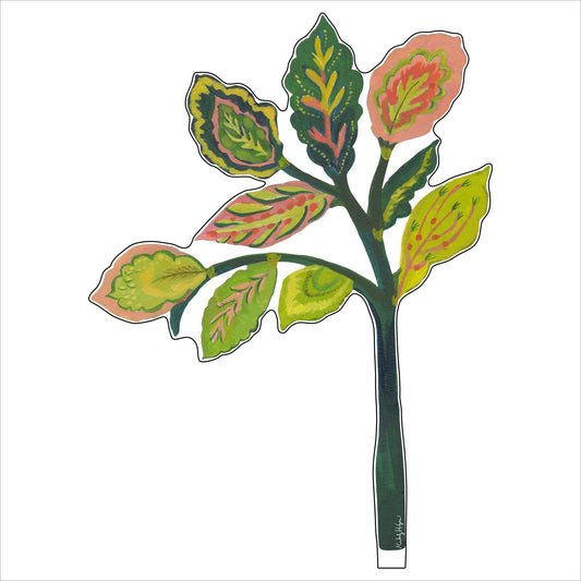 Acrylic Green Leaves