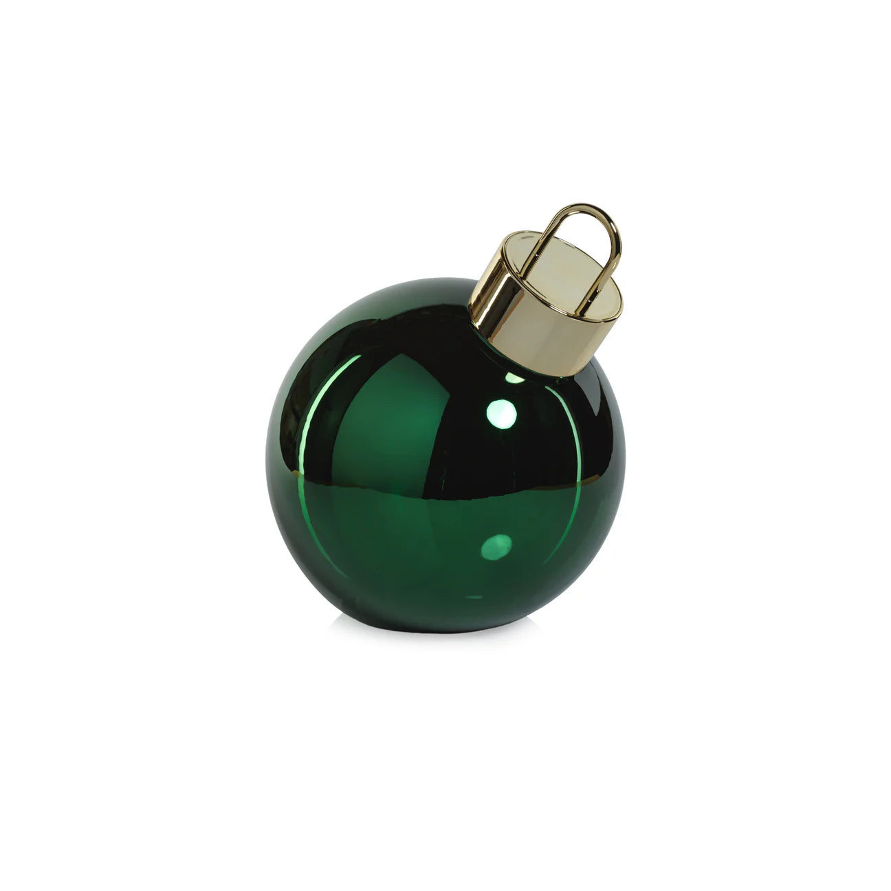 Green Glass Oversized Ornament LED-9.75"
