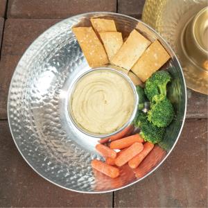 Hammered Chip and Dip Bowl